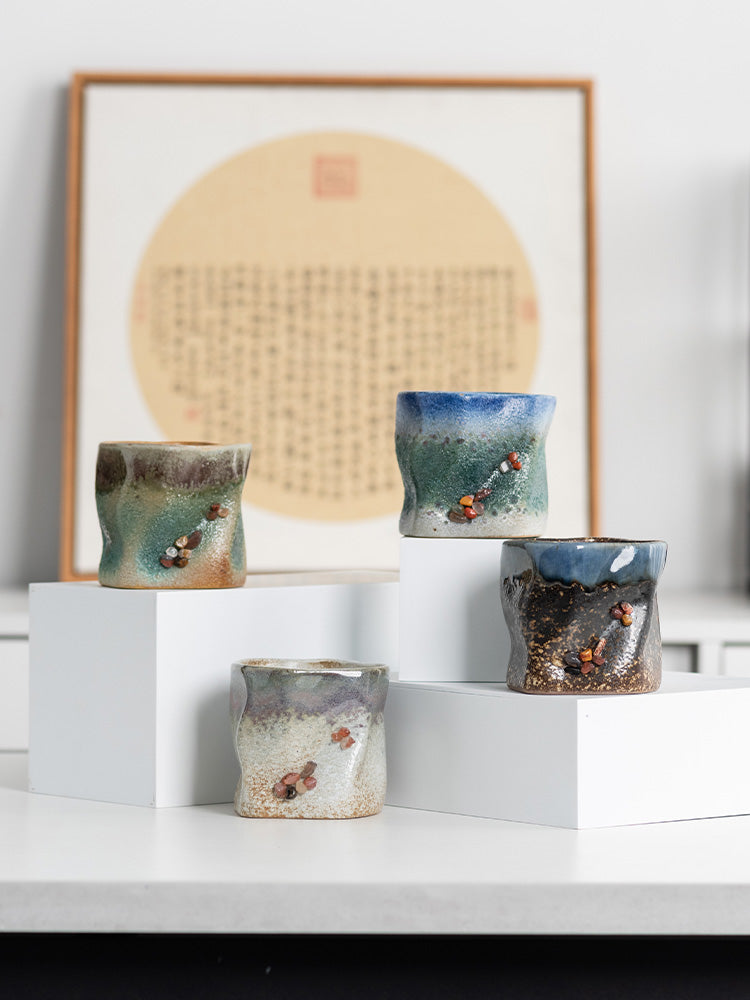 Emerald stone shaped cup